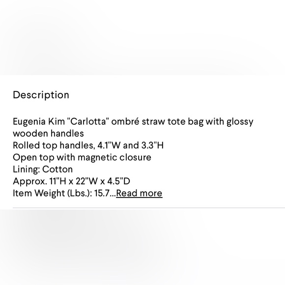 Carlotta Ombré Straw Tote - Picture 6 of 6